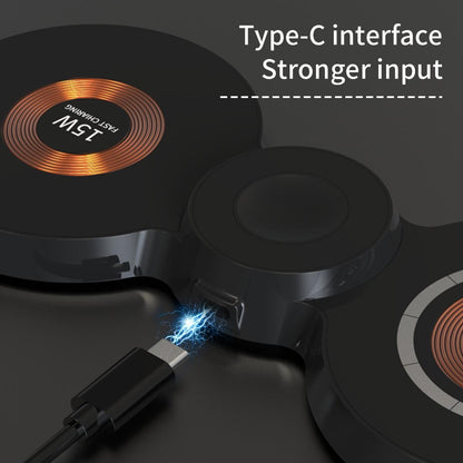 15W 3 In 1 Transparent Magnetic Wireless Charger