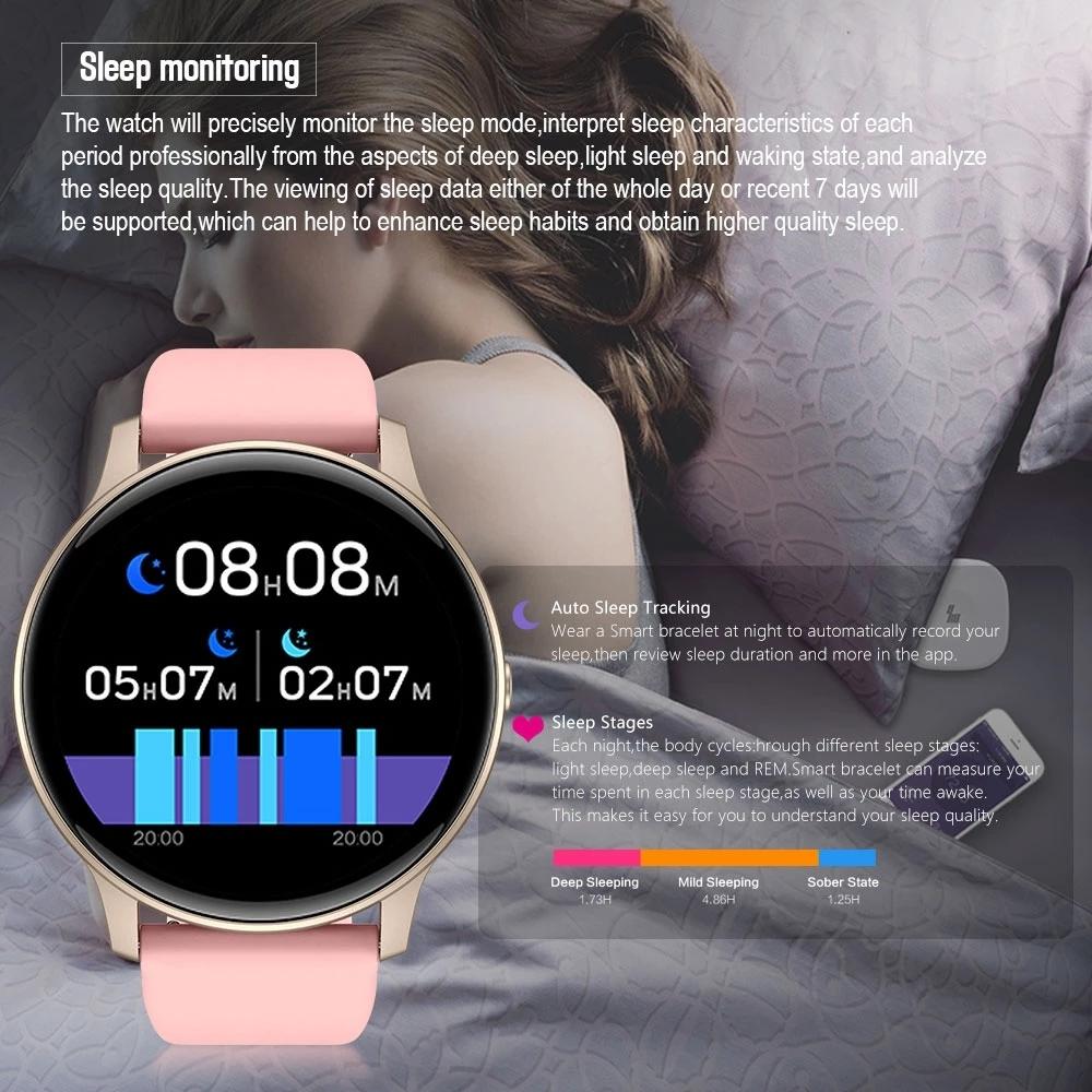 Smart Watch With Heart Rate And Blood Pressure Monitoring - Black