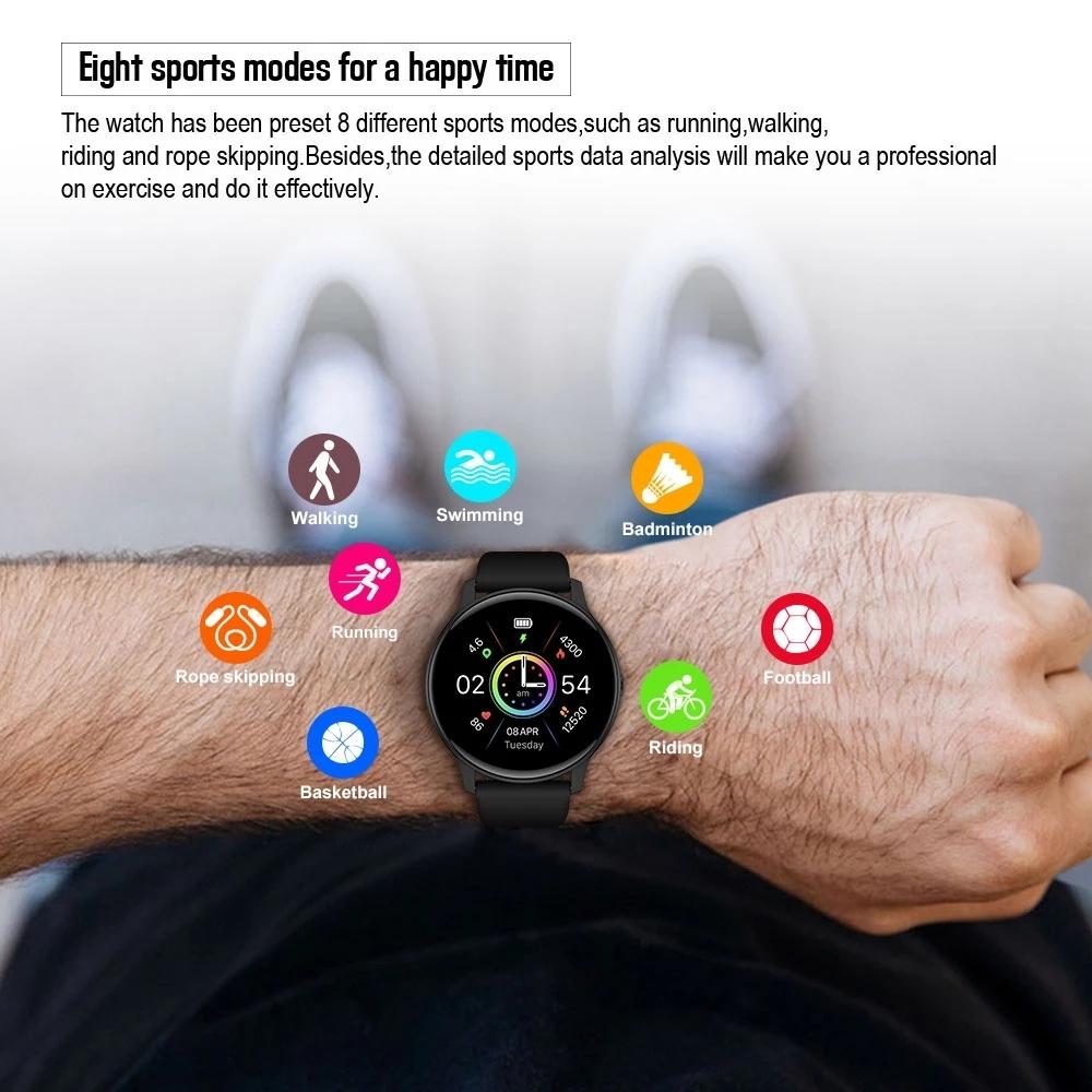 Smart Watch With Heart Rate And Blood Pressure Monitoring - Black