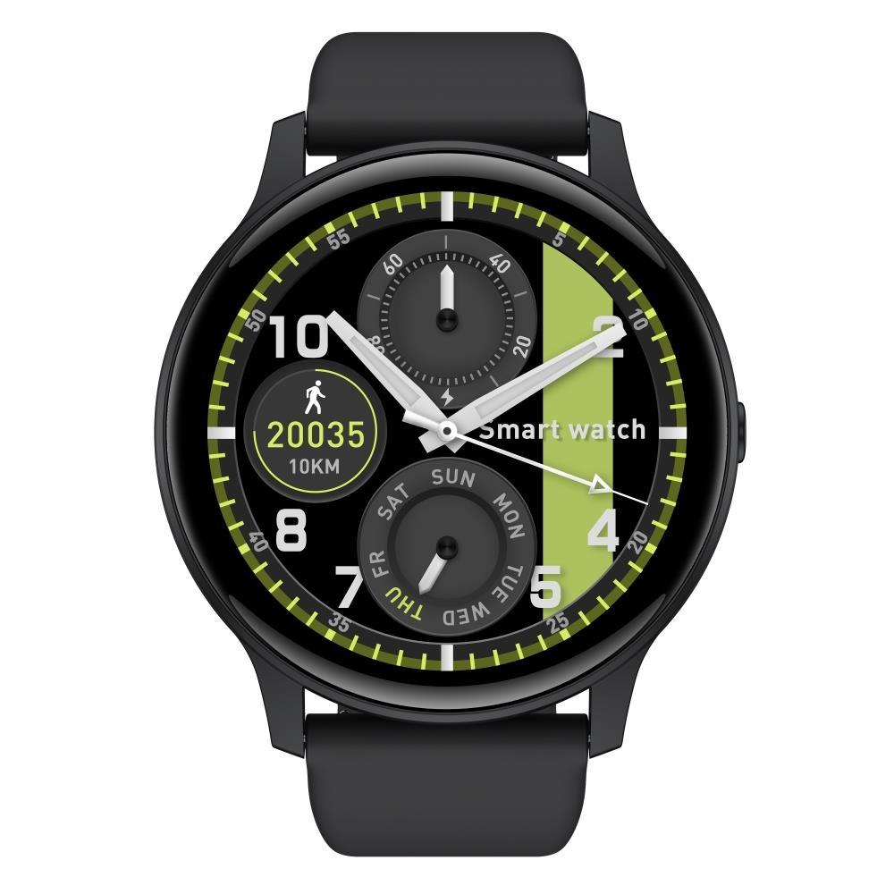 Smart Watch With Heart Rate And Blood Pressure Monitoring - Black