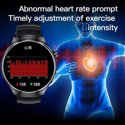 1.46 Inch Colour Screen Smart Watch Support Bluetooth Call / Heart Rate Monitoring - Black