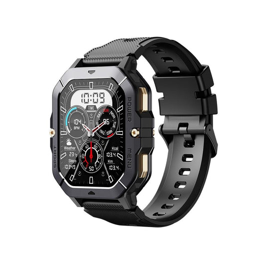 2.02 Inch Sport Smart Watch Support Bluetooth Call / Sleep / Blood Oxygen / Heart Rate / Blood Pressure Health Monitor - Black