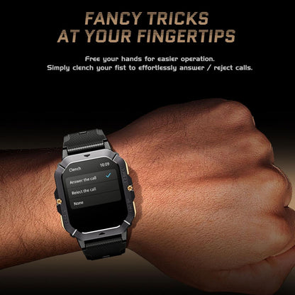 2.02 Inch Sport Smart Watch Support Bluetooth Call / Sleep / Blood Oxygen / Heart Rate / Blood Pressure Health Monitor - Black