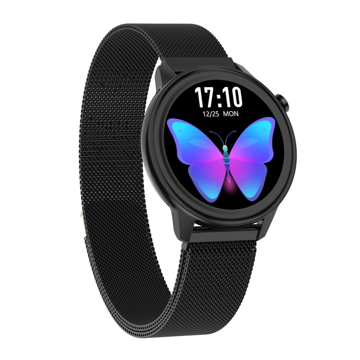 1.3 Inch Tft Colour Screen Ip68 Waterproof Women Smart Watch Support Body Temperature Monitor / Blood Pressure Monitor / Menstrual Cycle Reminder Black