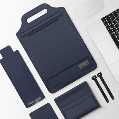 Versatile Laptop Bag with Mouse Pad Stand - Brown