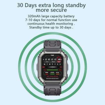Waterproof Pedometer Sport Smart Watch Support Heart Rate / Blood Pressure Monitoring / Bt Calling - Camouflage Black