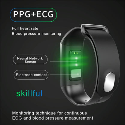 Waterproof Bluetooth Smartwatch With Tft Screen - Black