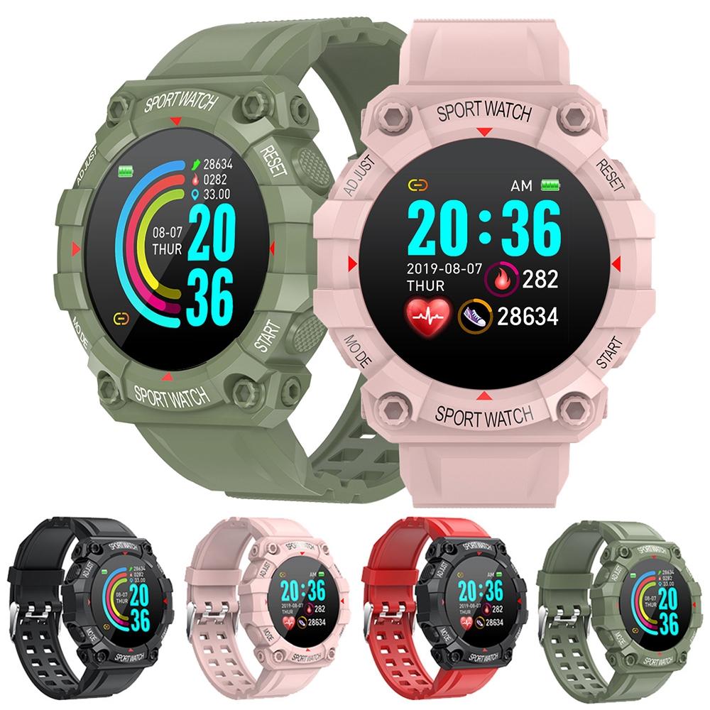 1.3 Inch Colour Round Screen Sport Smart Watch Support Heart Rate / Multi-Sports Mode - Black