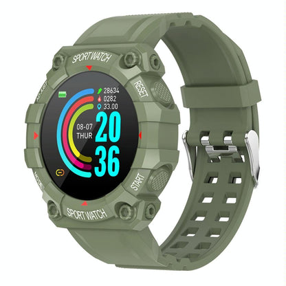 1.3 Inch Colour Round Screen Sport Smart Watch Support Heart Rate / Multi-Sports Mode - Black