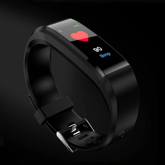 Smart Oled Bracelet With Call Reminder And Health Monitoring - Black