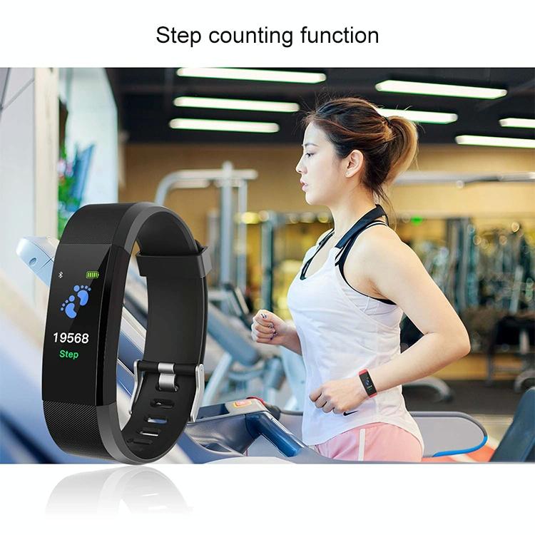 Smart Oled Bracelet With Call Reminder And Health Monitoring - Black