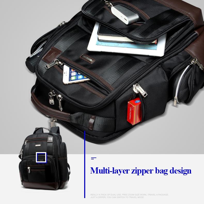 Large Capacity Multi-layer Laptop Backpack with Breathable Design - 15.6 Inch Black - 35x20x43cm