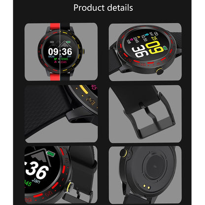 1.3 Inch Tft Screen Ip67 Waterproof Smart Watch Bracelet Support Sleep Monitor / Heart Rate Monitor / Blood Pressure Monitoring - Black Red