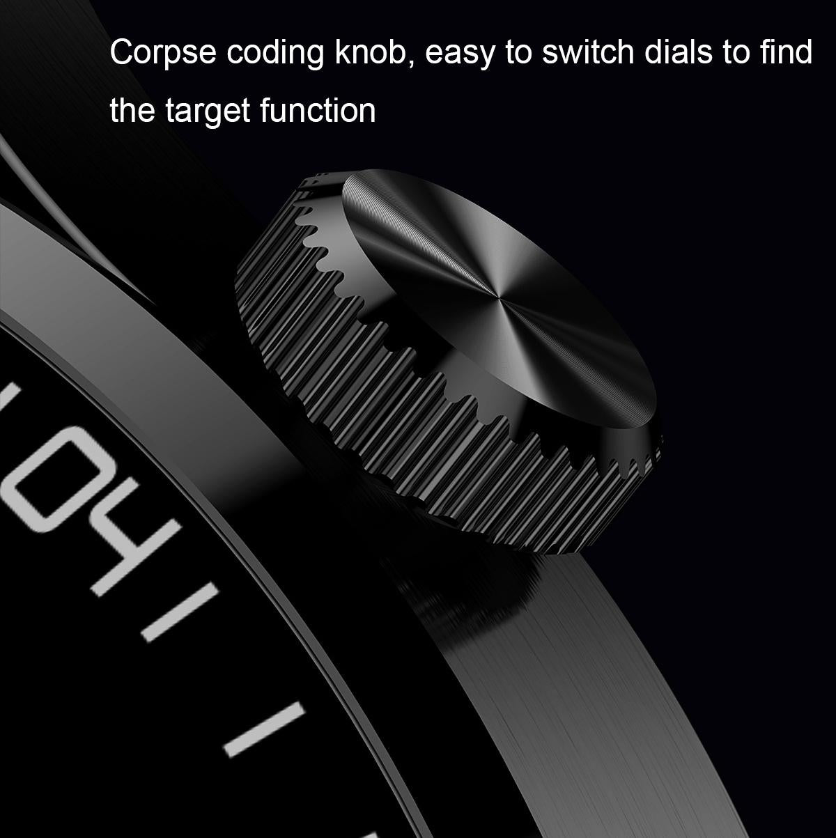 1.32 Inch Heart Rate Detection Smart Watch - Silver + Steel