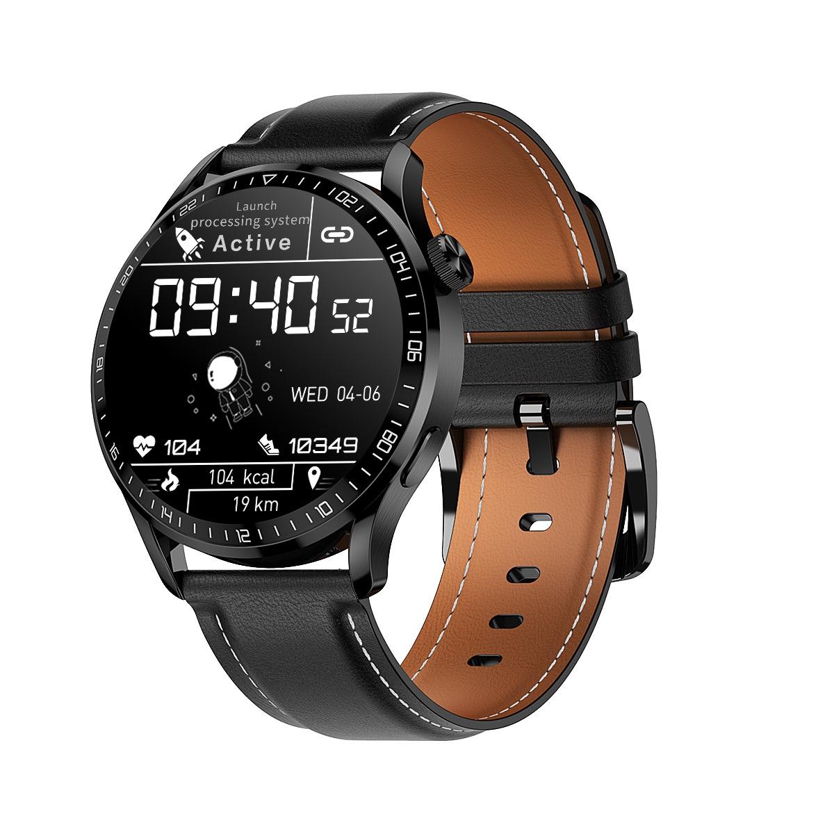 1.32 Inch Heart Rate Detection Smart Watch - Silver + Steel