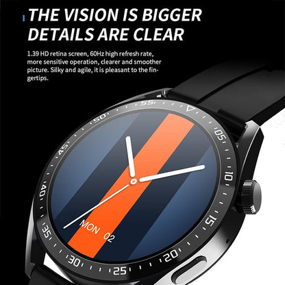 1.39 Inch Ip67 Waterproof Health Monitoring Bluetooth Call Smart Watch With Nfc Payment - Grey