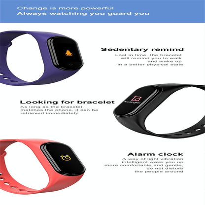 Waterproof Bluetooth Smart Watch With Hr / Bp Monitoring And Colour Screen - Red