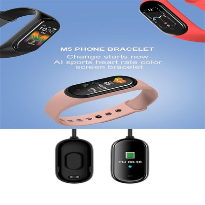 Waterproof Bluetooth Smart Watch With Hr / Bp Monitoring And Colour Screen - Red