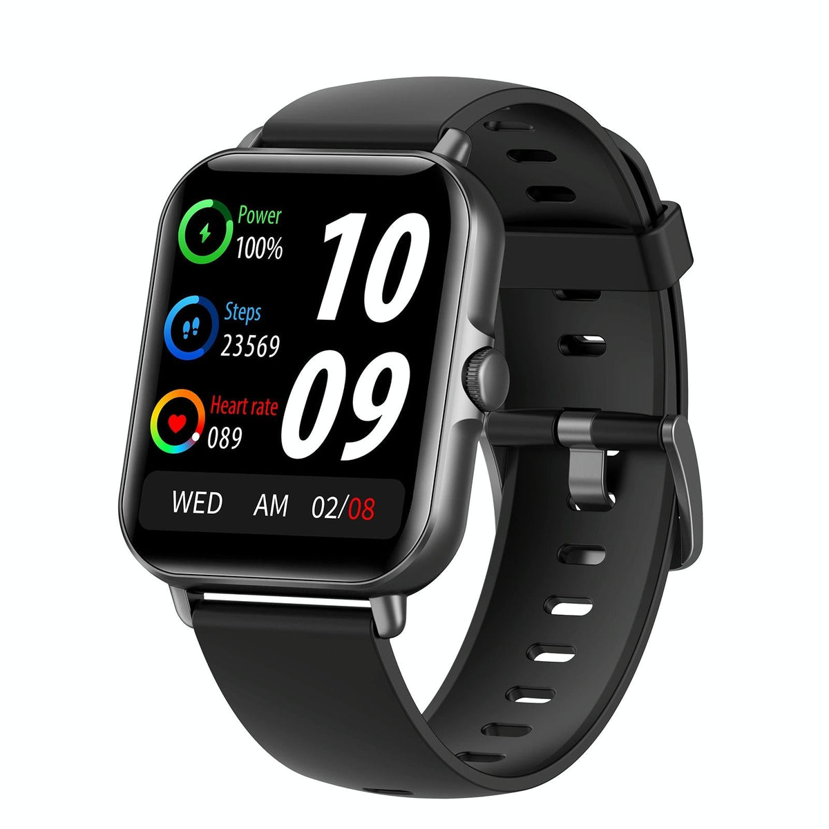 1.69 Inch Tft Screen Smart Watch Support Blood Pressure Monitoring / Sleep Monitoring - Silver