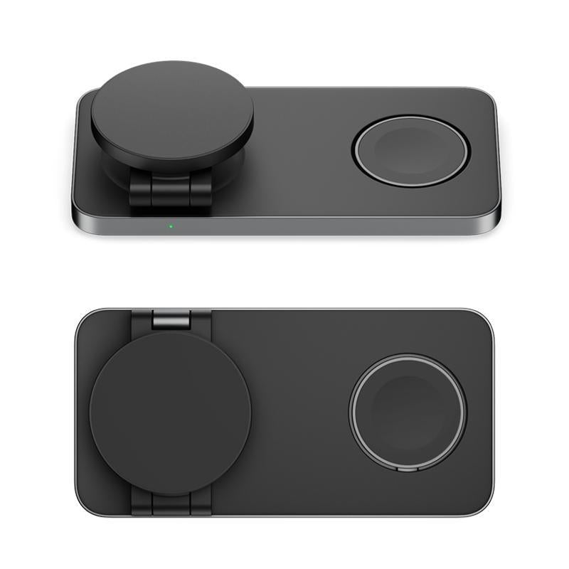 3 In 1 Magnetic Wireless Charging Dock For Apple Devices - White