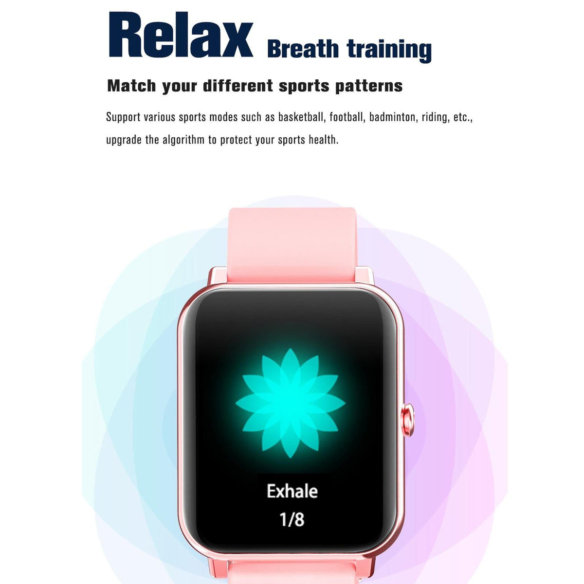 1.69 Inch Tft Screen Ip67 Waterproof Smart Watch Support Body Temperature Monitoring / Sleep Monitoring / Heart Rate Monitoring / Incoming Call Reminder - Blue
