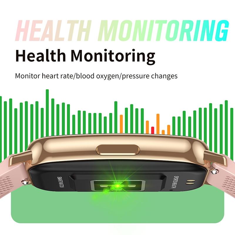 1.47 Inch Waterproof Smart Watch Heart Rate & Blood Pressure Support - Pink