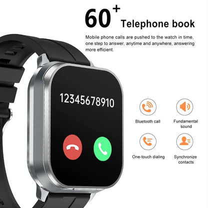 2.01 Inch 2 In 1 Bluetooth Earphone Smart Watch With Nfc & Steel Strap - Space Grey