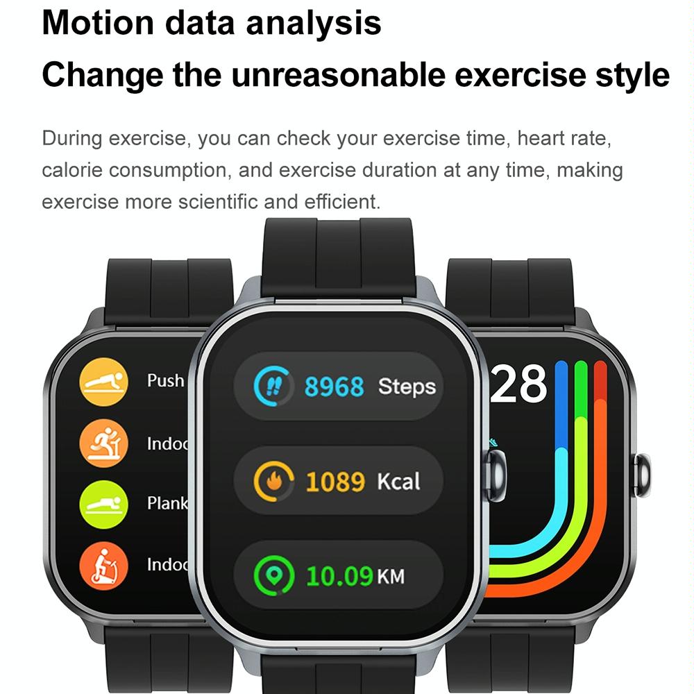 2.01 Inch 2 In 1 Bluetooth Earphone Smart Watch With Nfc & Steel Strap - Space Grey