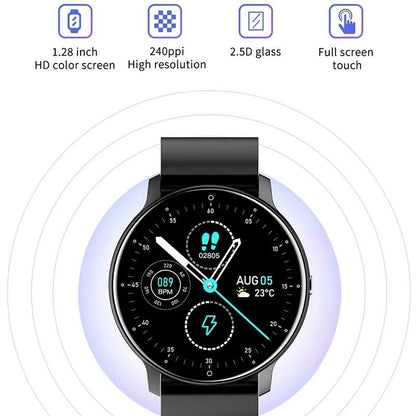 Smart Watch With Heart / Bp / Oxygen / Sleep Monitoring - Ip67 Waterproof - Blue