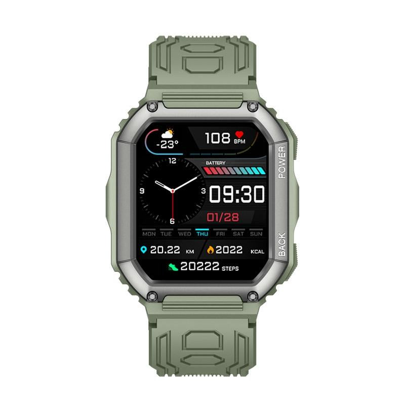 1.8 Inch Heart Rate Blood Pressure Monitoring Smart Calling Watch - Green