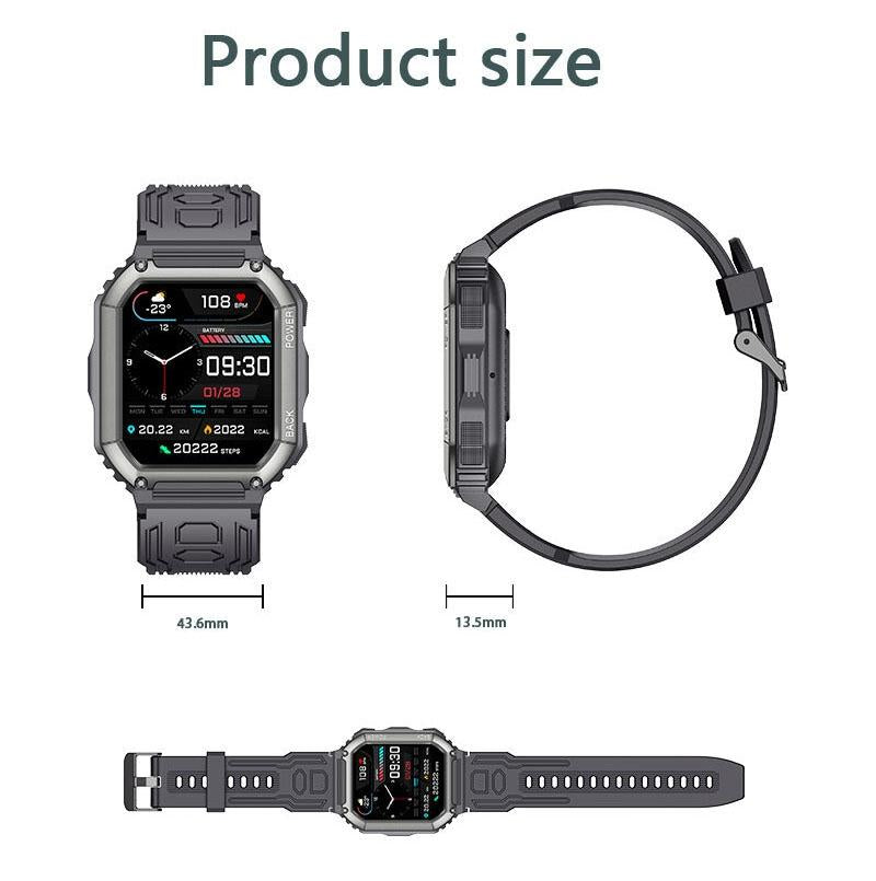 1.8 Inch Heart Rate Blood Pressure Monitoring Smart Calling Watch - Green