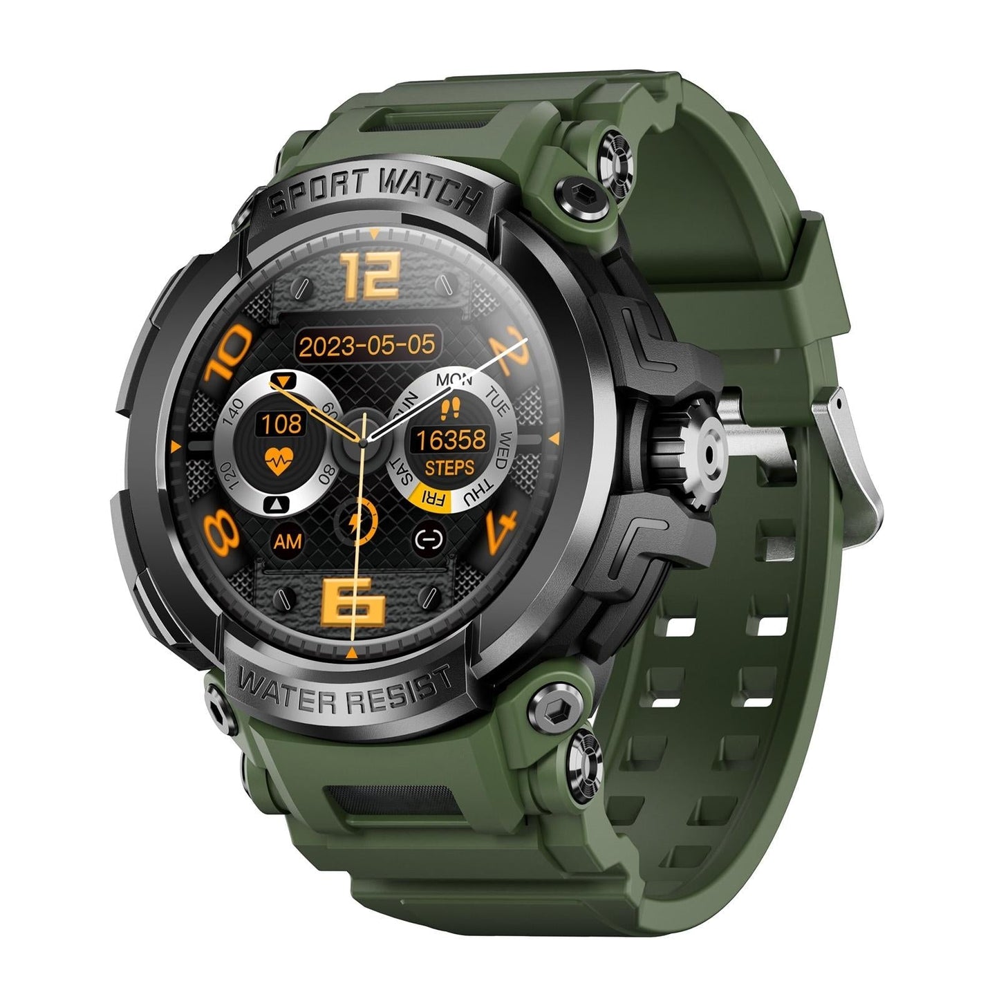 1.5 Inch Colour Screen Bluetooth Smart Watch Health & Sports Monitoring - Green