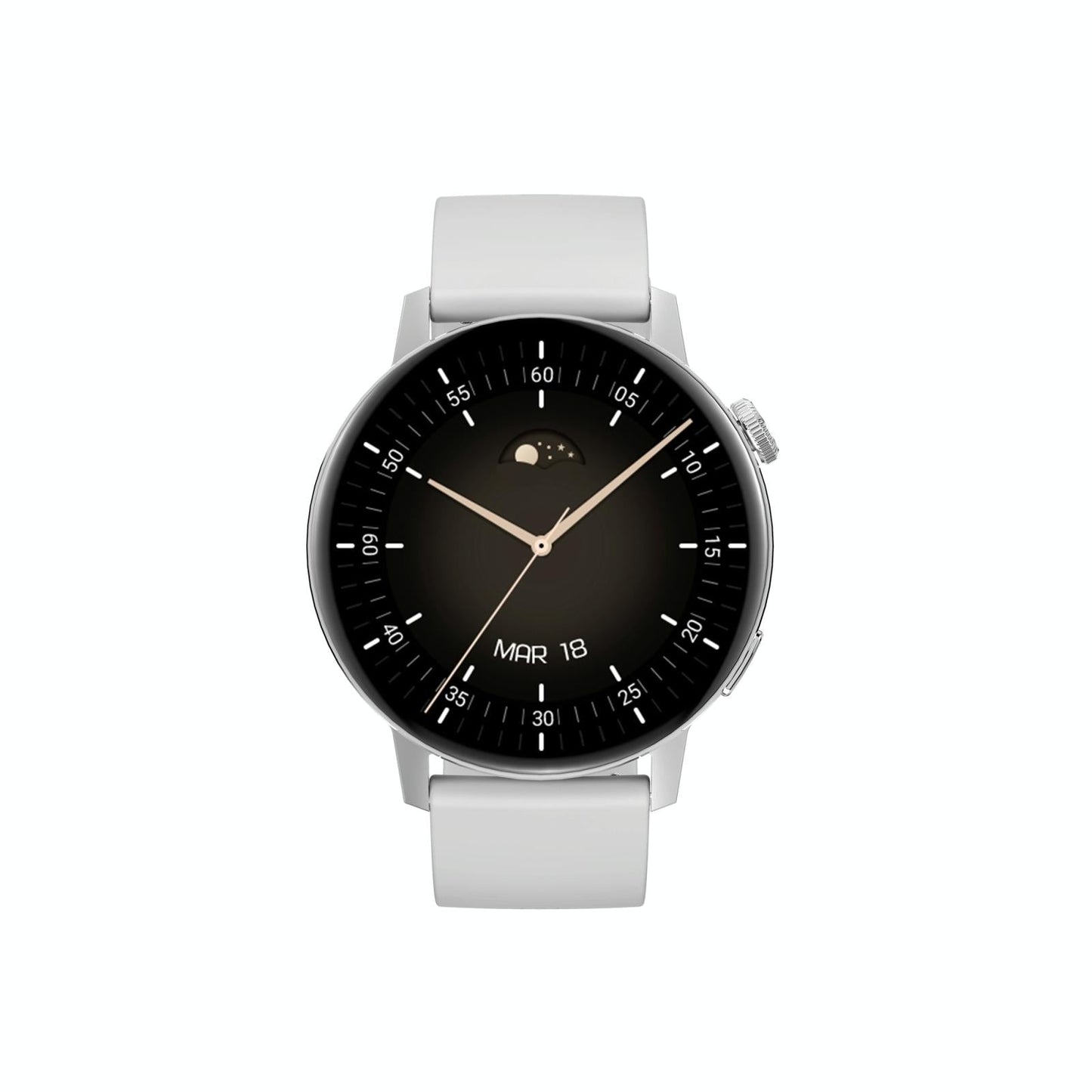 Mini Silicone Smart Watch With Colour Screen - Dt3 - Silver