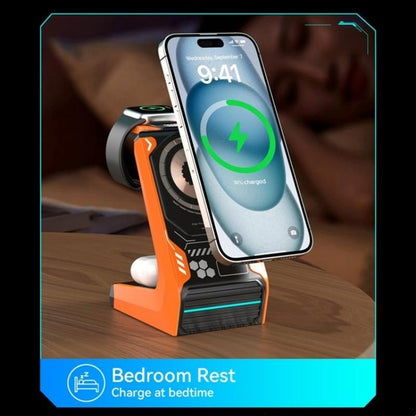 3 In 1 Wireless Charger For Mobile Phone And Earphones - Black