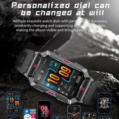 Smart Bracelet With Sleep Detection And Silicone Strap - Bt5.2 - Camo Black