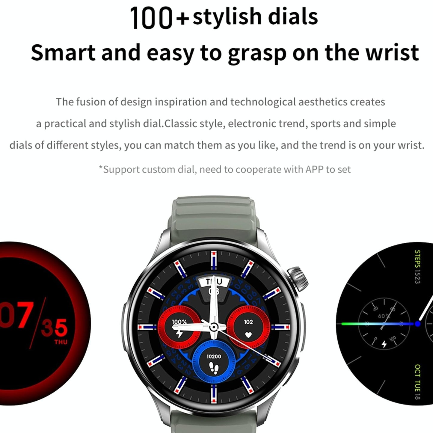 1.43 Inch Bt5.1 Smart Sport Watch With Health Monitoring - Black