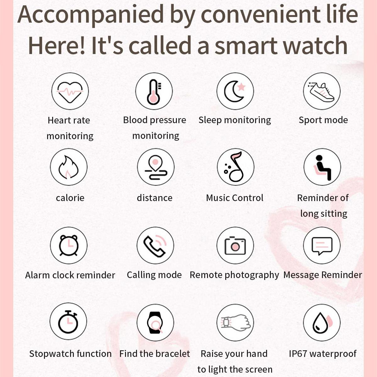 Smart Wristband With Waterproof Heart Rate And Blood Pressure Monitoring - Gold