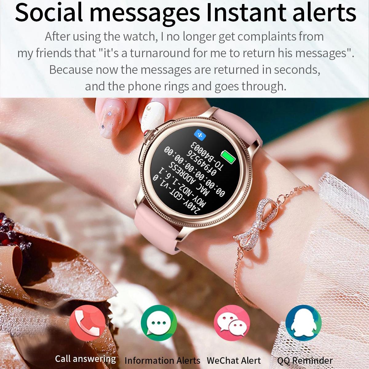 Smart Wristband With Waterproof Heart Rate And Blood Pressure Monitoring - Gold