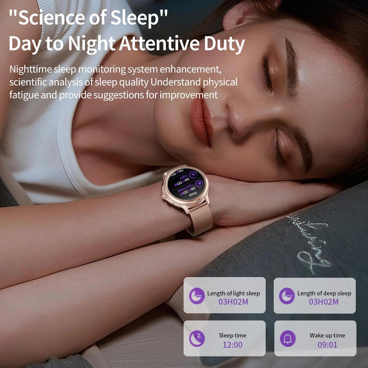 Smart Wristband With Waterproof Heart Rate And Blood Pressure Monitoring - Gold