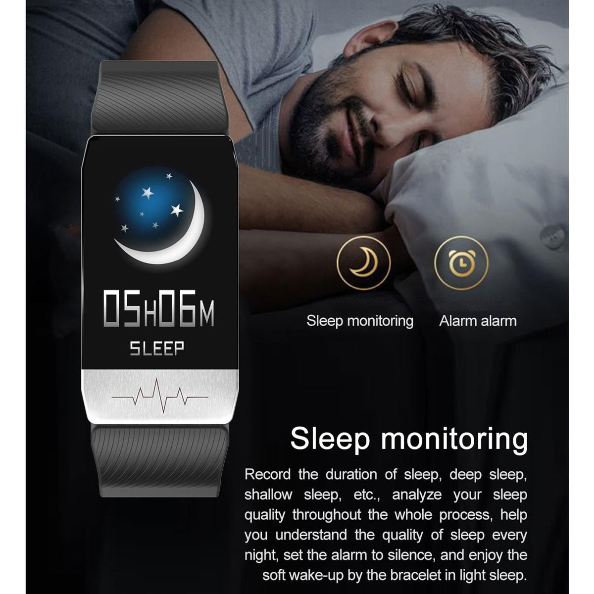 Waterproof Smart Bracelet With Blood Oxygen & Heart Rate Monitoring - Red