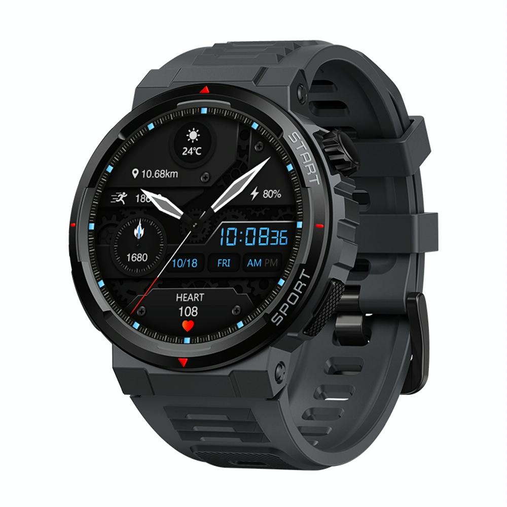 1.43 Inch Fitness & Wellness Smart Watch 24H Health Monitoring - Lava Black