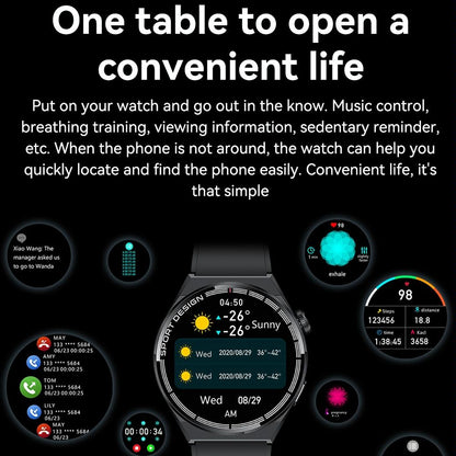 1.6 Inch Waterproof Smart Watch With Bluetooth Call & Nfc - Silver