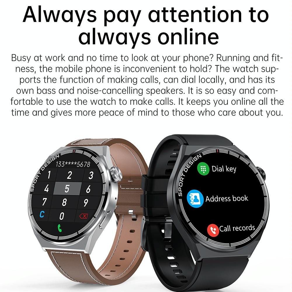 1.6 Inch Waterproof Smart Watch With Bluetooth Call & Nfc - Silver