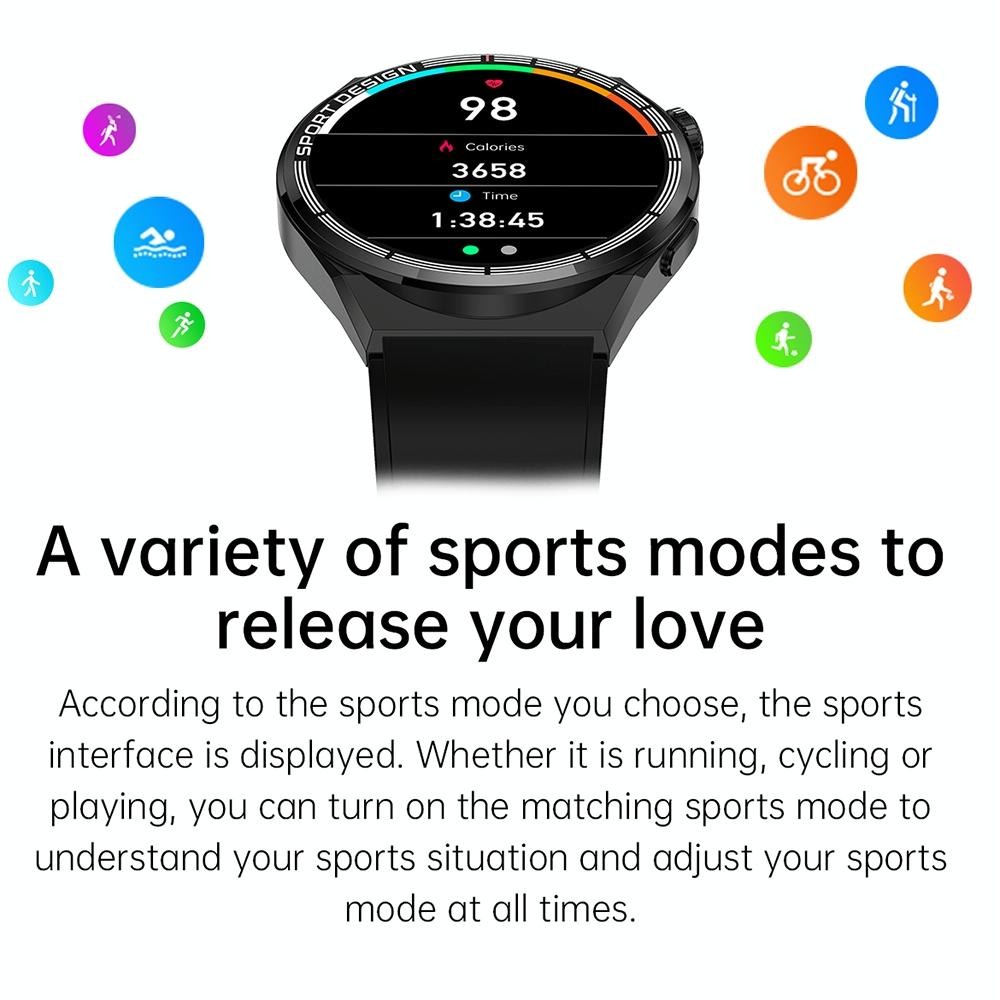 1.6 Inch Waterproof Smart Watch With Bluetooth Call & Nfc - Silver