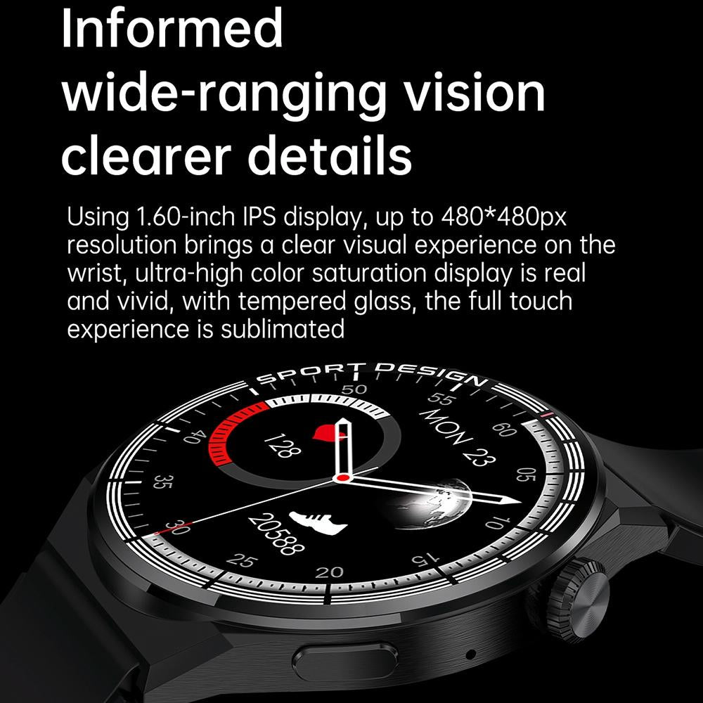 1.6 Inch Waterproof Smart Watch With Bluetooth Call & Nfc - Silver