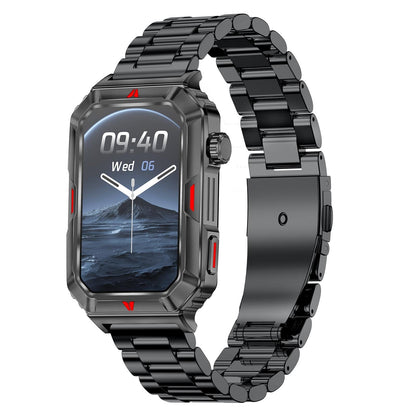 Smart Bracelet With Sleep Detection And Steel Strap - Bt5.2 - Silver