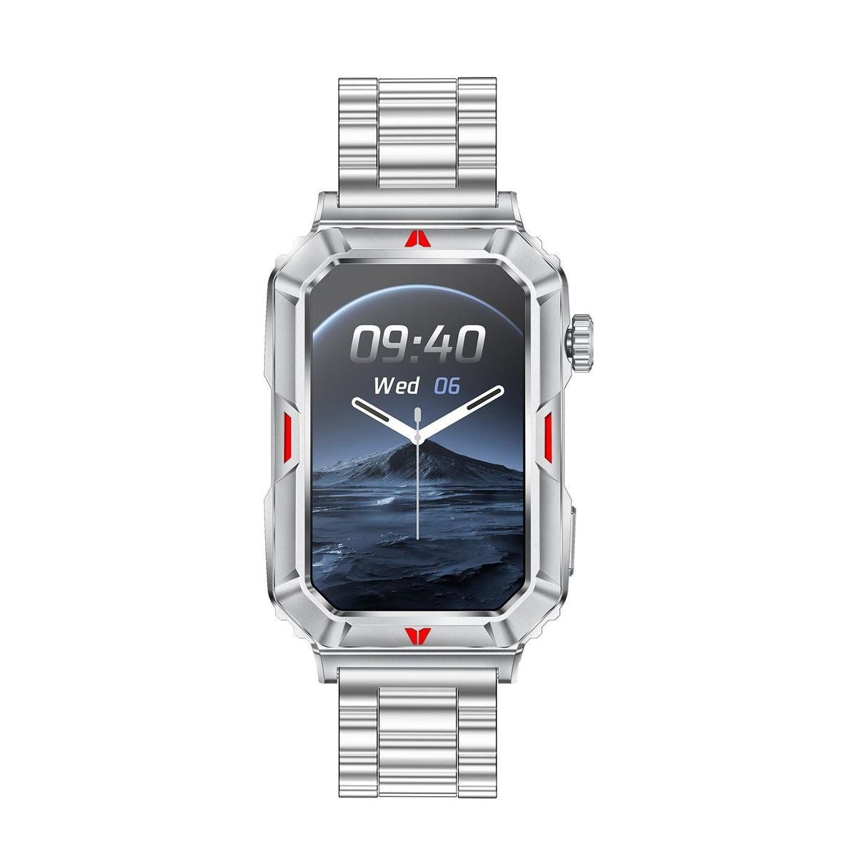 Smart Bracelet With Sleep Detection And Steel Strap - Bt5.2 - Silver