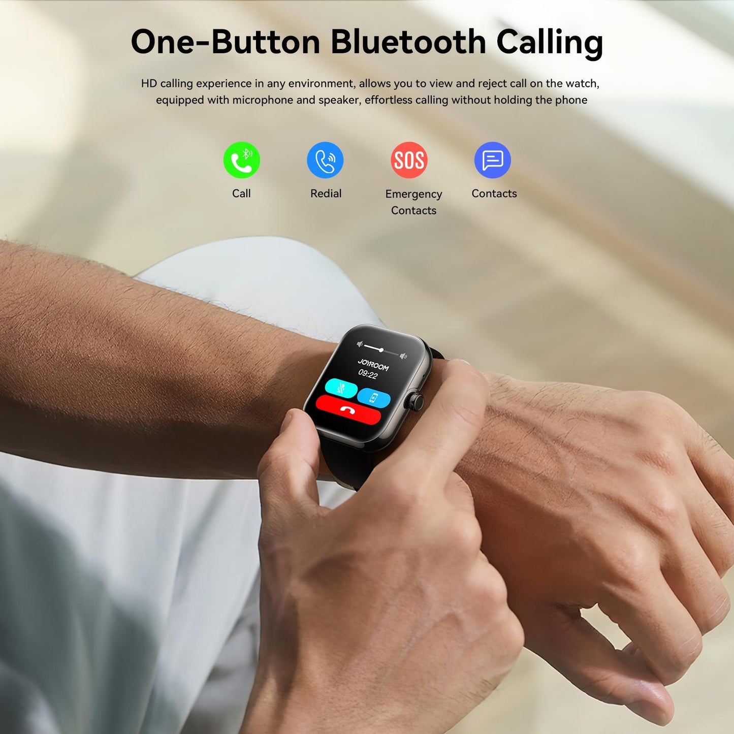 1.96 Screen Inch Smart Watch With Bt Call & Heart Rate - Graphite Black