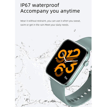 1.69 Inch Ip67 Waterproof Smart Watch With Touch Screen Health Monitoring - Black