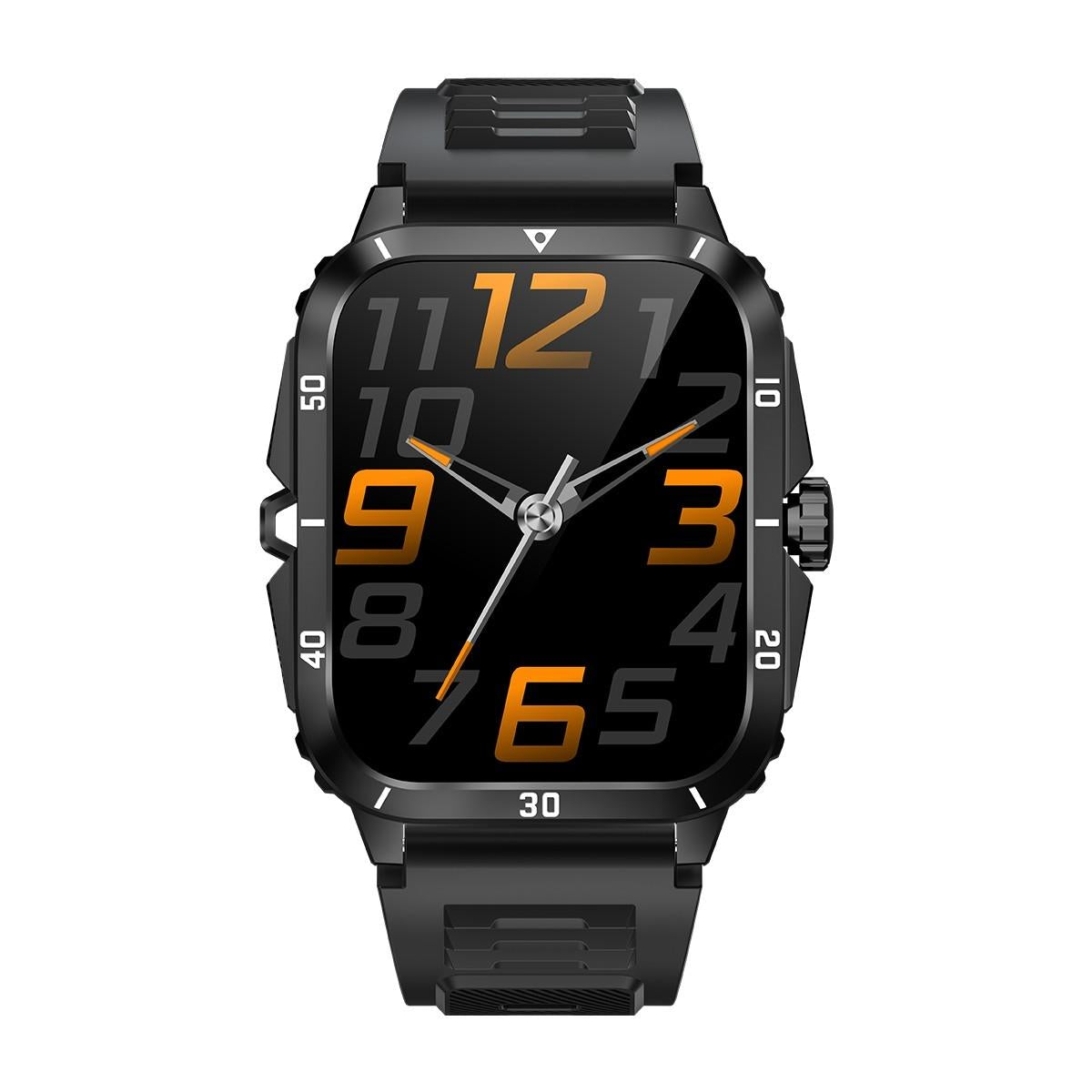 1.96 Inch Hd Square Screen Rugged Smart Watch Supports Bluetooth Calls / Sleep Monitoring / Blood Oxygen Monitoring - Black + Gold